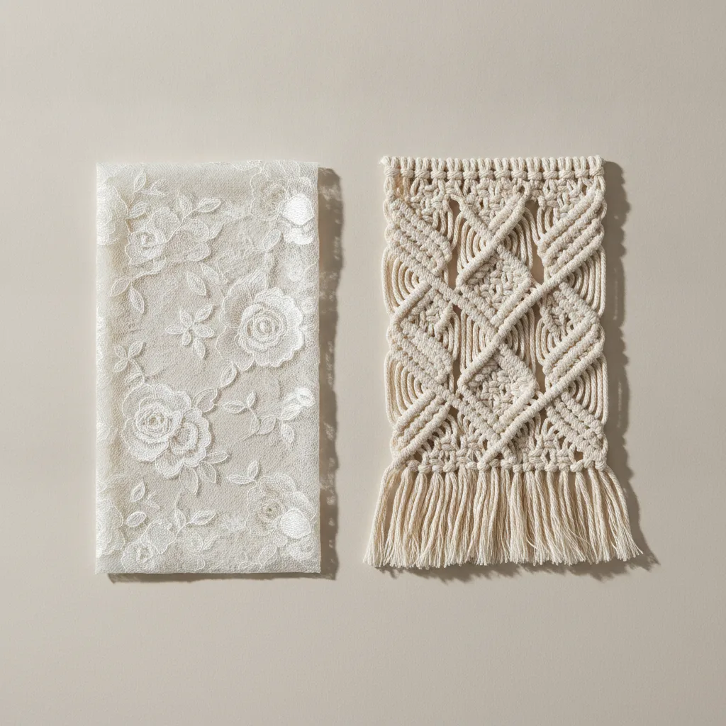 Macramé vs dentelle robe mariée | comment choisir